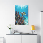 Tropical Ocean Turtle Reef Escape Tropical Wall Art & Canvas Print