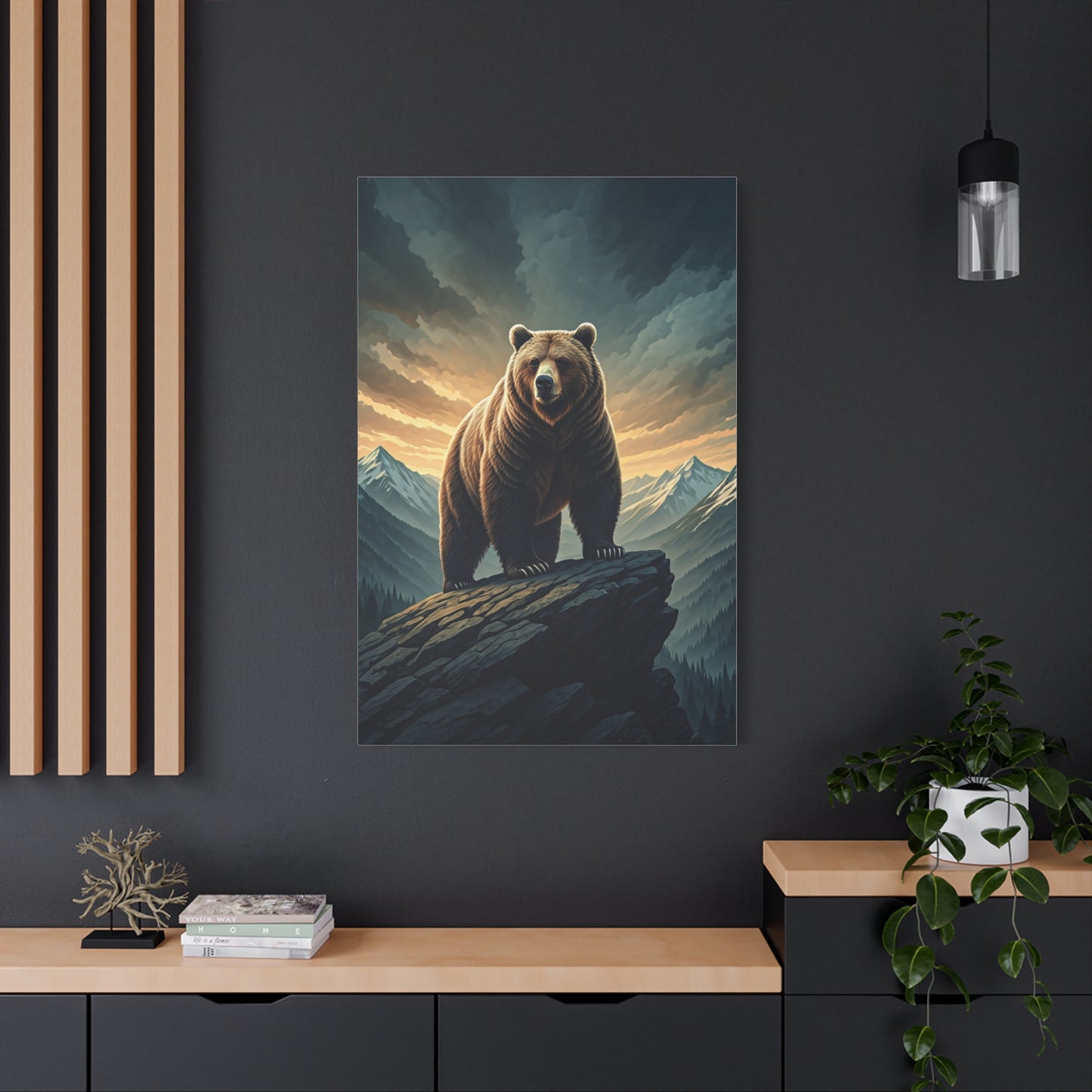 Regal Grizzly Close-Up Portrait Wall Art & Canvas Prints