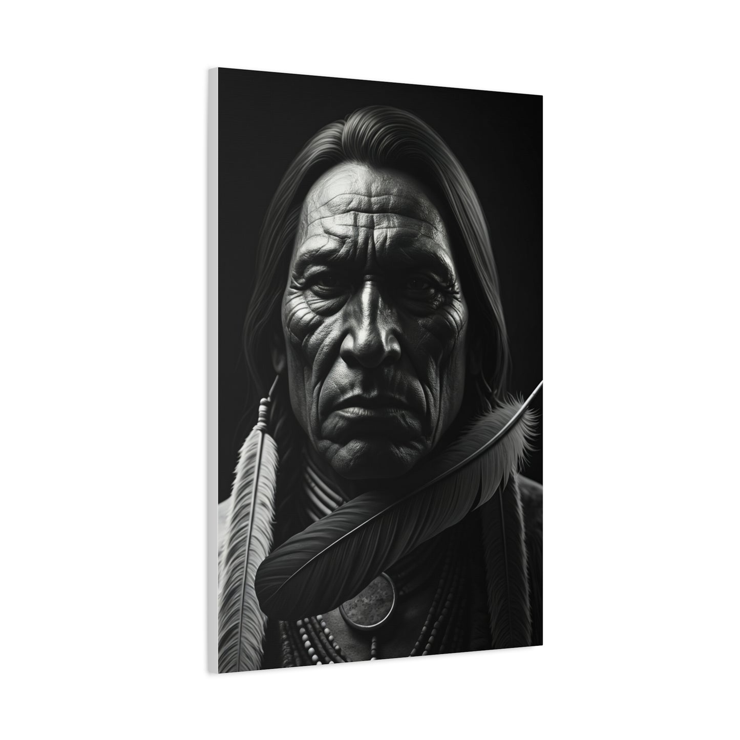 Weathered Resolve Black & White Portrait Wall Art & Canvas Prints