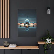 Runway Jet Reflection Wall Art & Canvas Prints