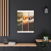 Harmonic Wave Triptych Panels Wall Art & Canvas Print