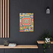 Granny-Square Concentric Abstraction Wall Art & Canvas Print