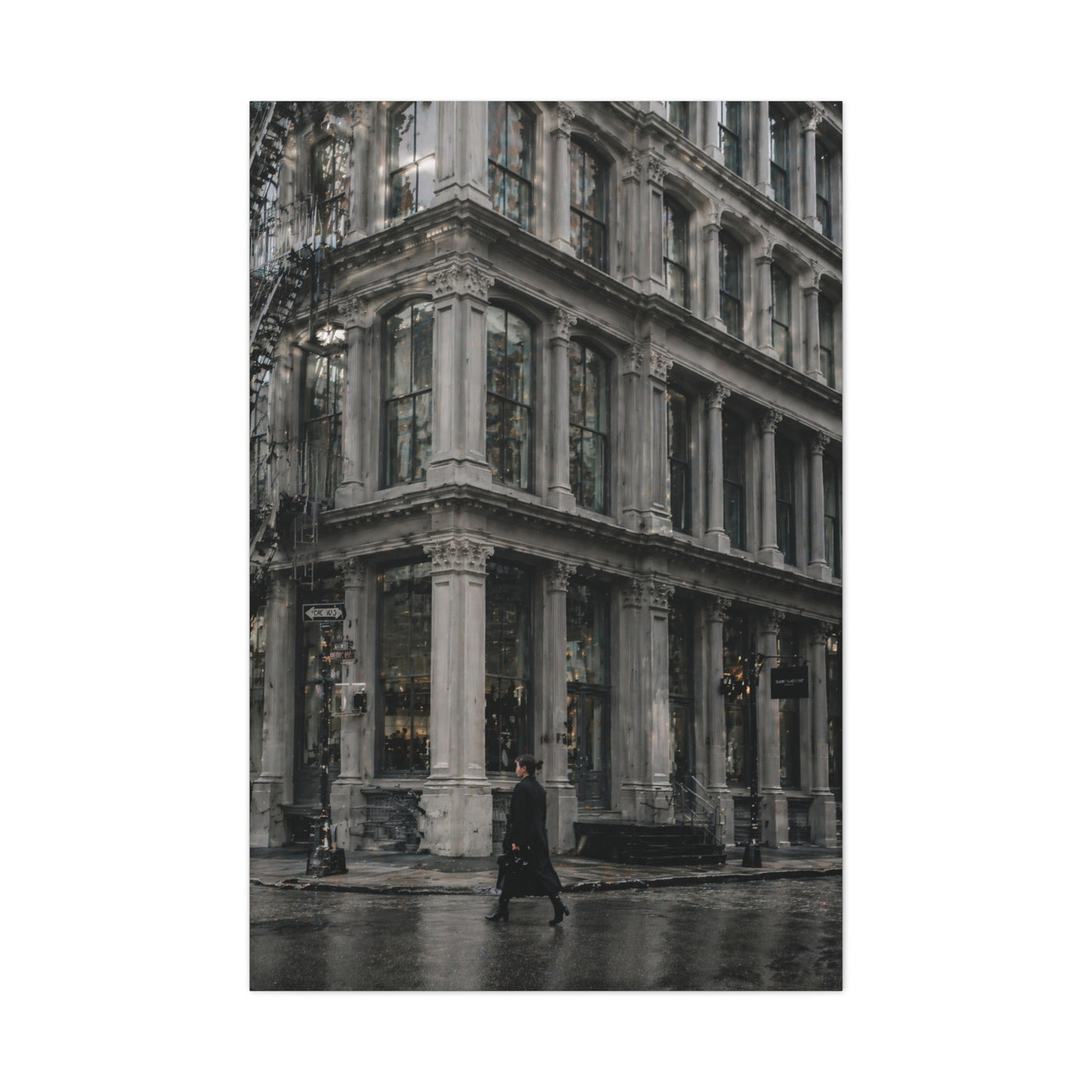SoHo Cast Iron Corner Study Wall Art & Canvas Print