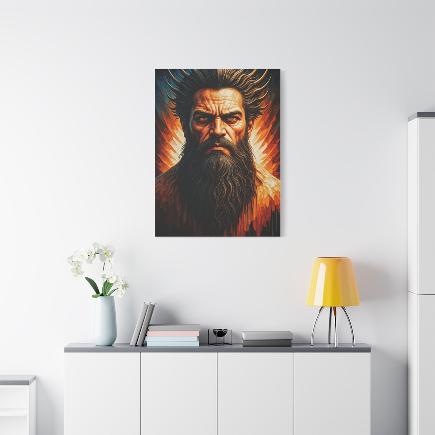 Ember Crown Warrior Portrait Wall Art & Canvas Print