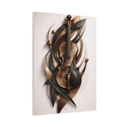 Sculptural Violin Motion Composition Wall Art & Canvas Print