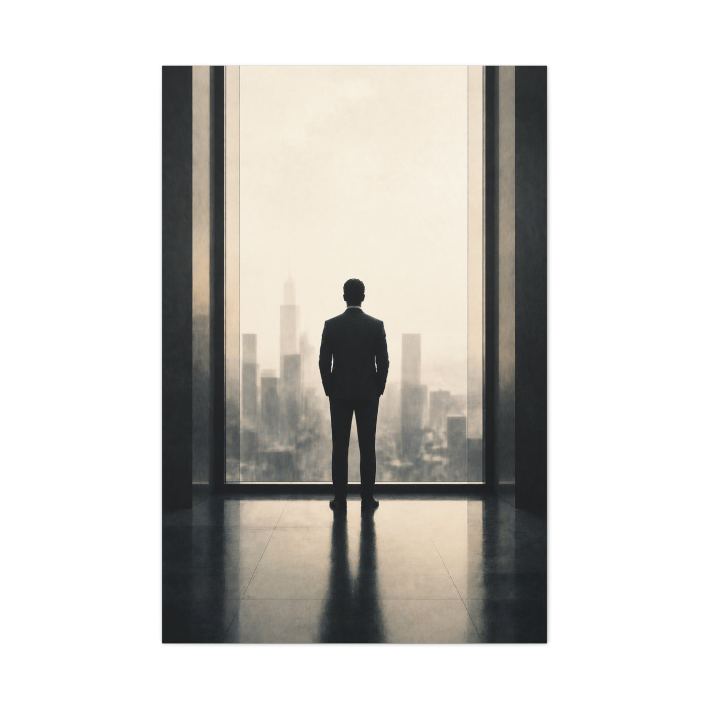 Leadership Vision Window Silhouette Wall Art & Canvas Print