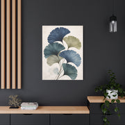 Navy Ginkgo Botanical Elegance Wall Art & Canvas Print