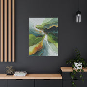 Green Sage and Gold Organic Abstract Wall Art & Canvas Print