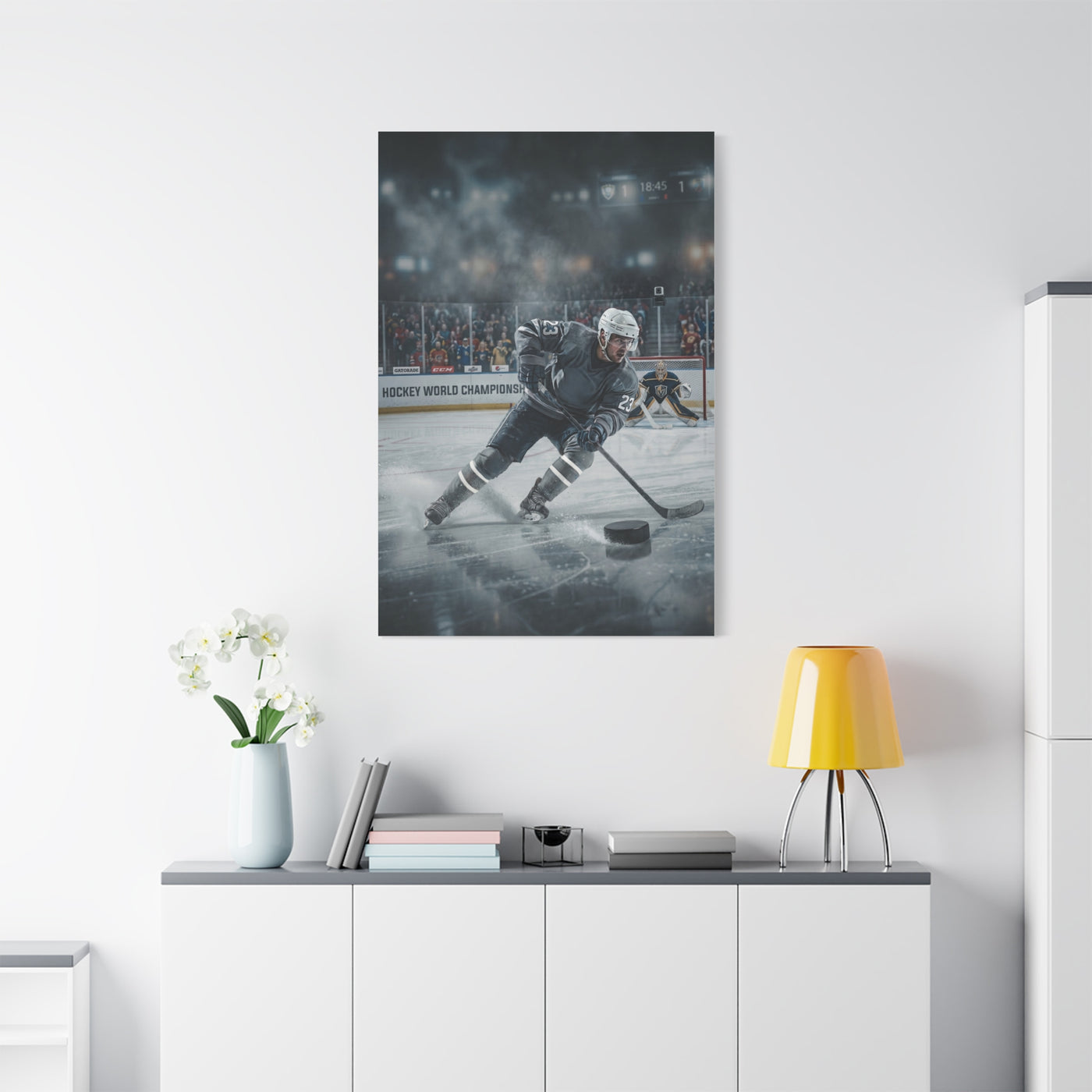 Championship Hockey Action Sports Wall Art & Canvas Print