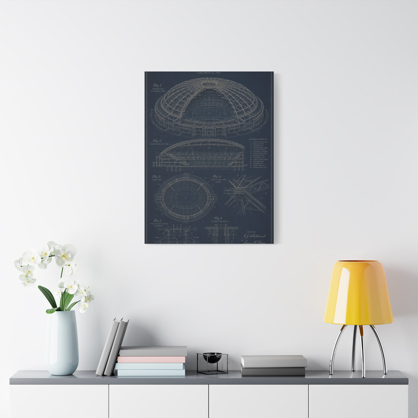 All Weather Stadium Blueprint Sports Wall Art & Canvas Print