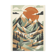Mid-Century Modern Graphic Mountains Wall Art & Canvas Print