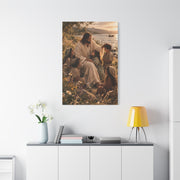 Jesus with Children Coastal Blessing Wall Art & Canvas Print