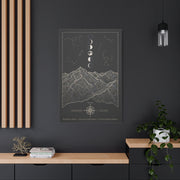 Celestial Topographic Map & Moon Phases Wall Art & Canvas Print