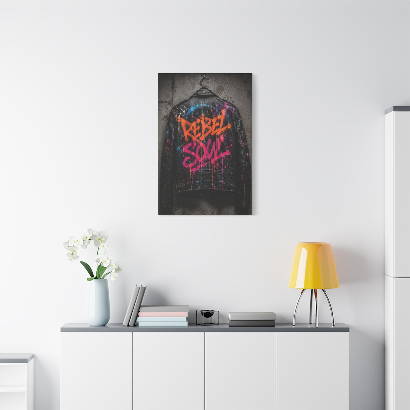 Rebel Soul Leather Graffiti Street Wall Art & Canvas Print