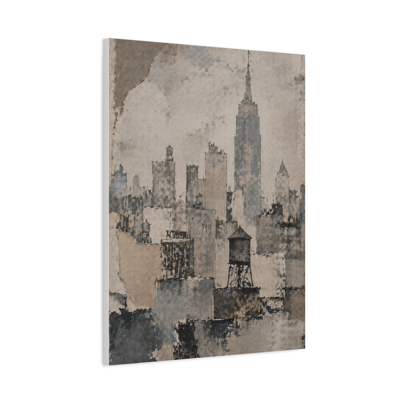 Vintage Empire State Skyline Study Wall Art & Canvas Print