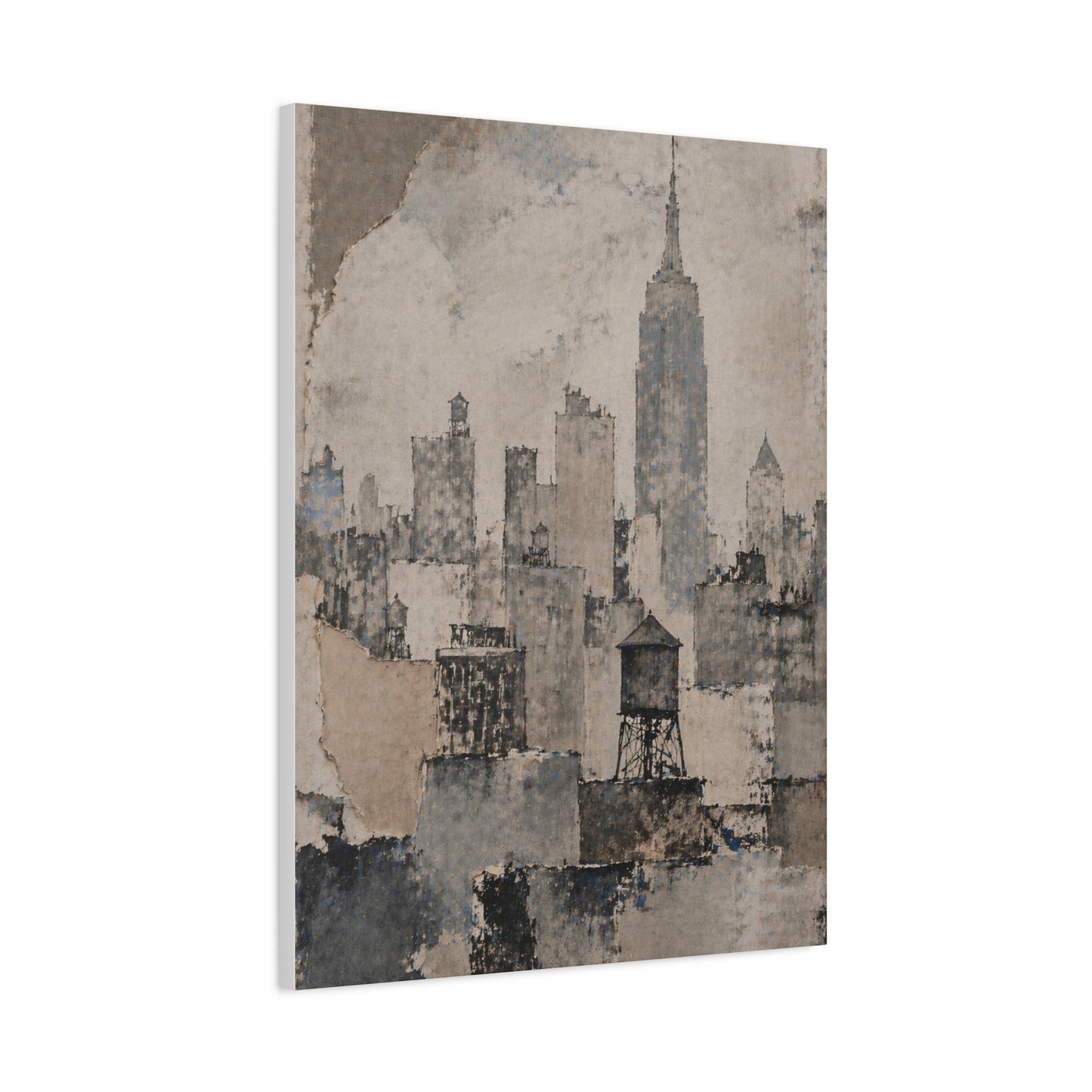 Vintage Empire State Skyline Study Wall Art & Canvas Print