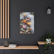 Seashells and Starfish on Ocean Shore Wall Art & Canvas Print
