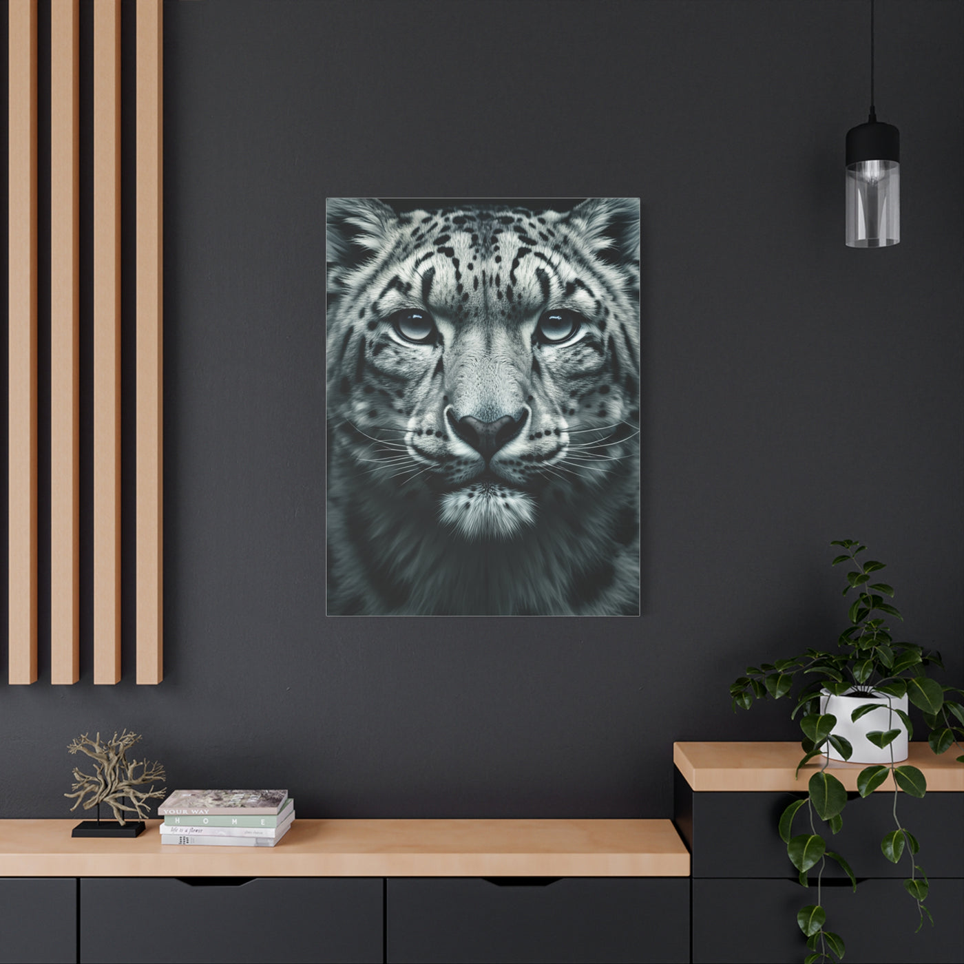 Snow Leopard Intense Gaze Wall Art & Canvas Prints