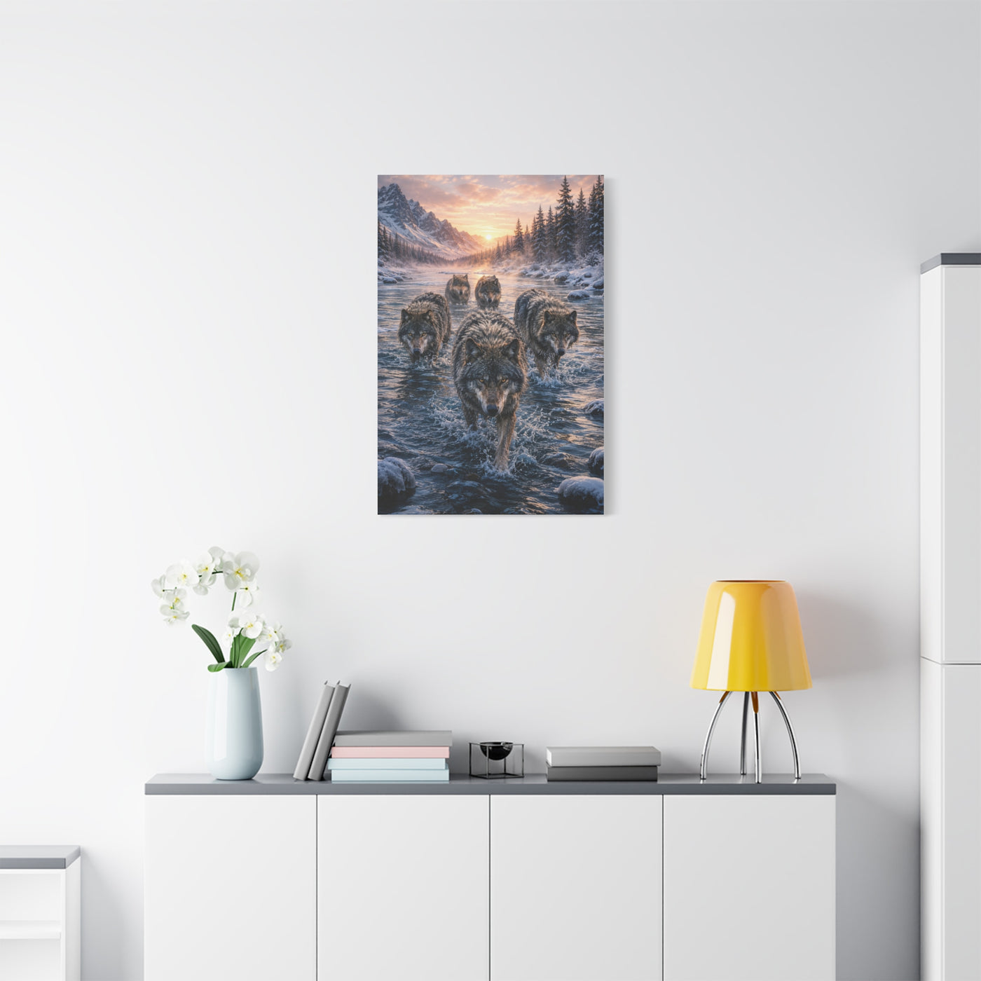 Alpine Dawn Wolf Pack Advance Wall Art & Canvas Print