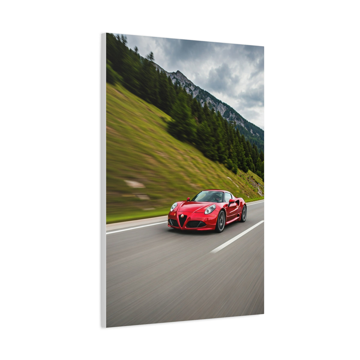 Alfa Romeo 4C Mountain Twisty Road Wall Art & Canvas Prints