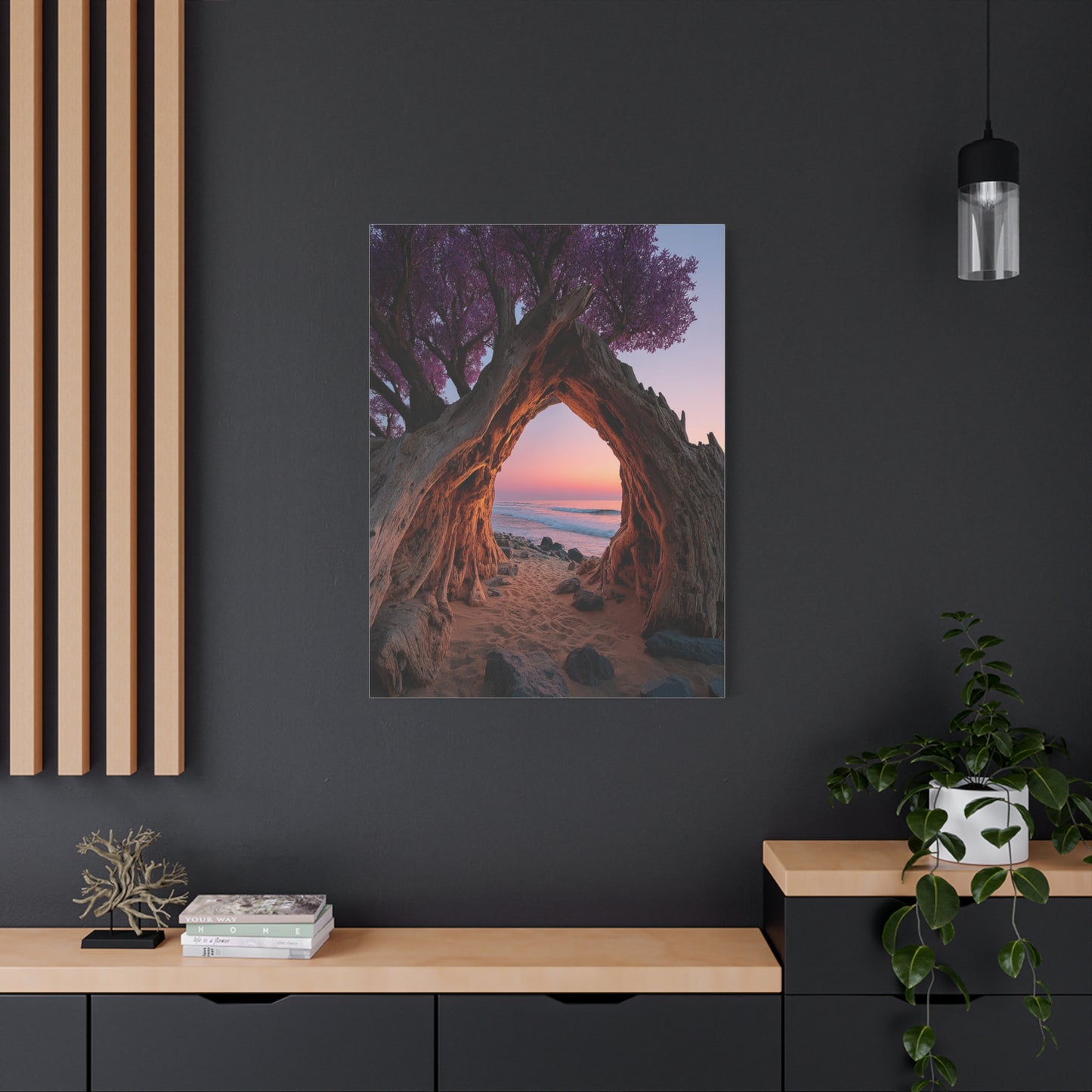 Driftwood Arch Coastal Sunset Wall Art & Canvas Print