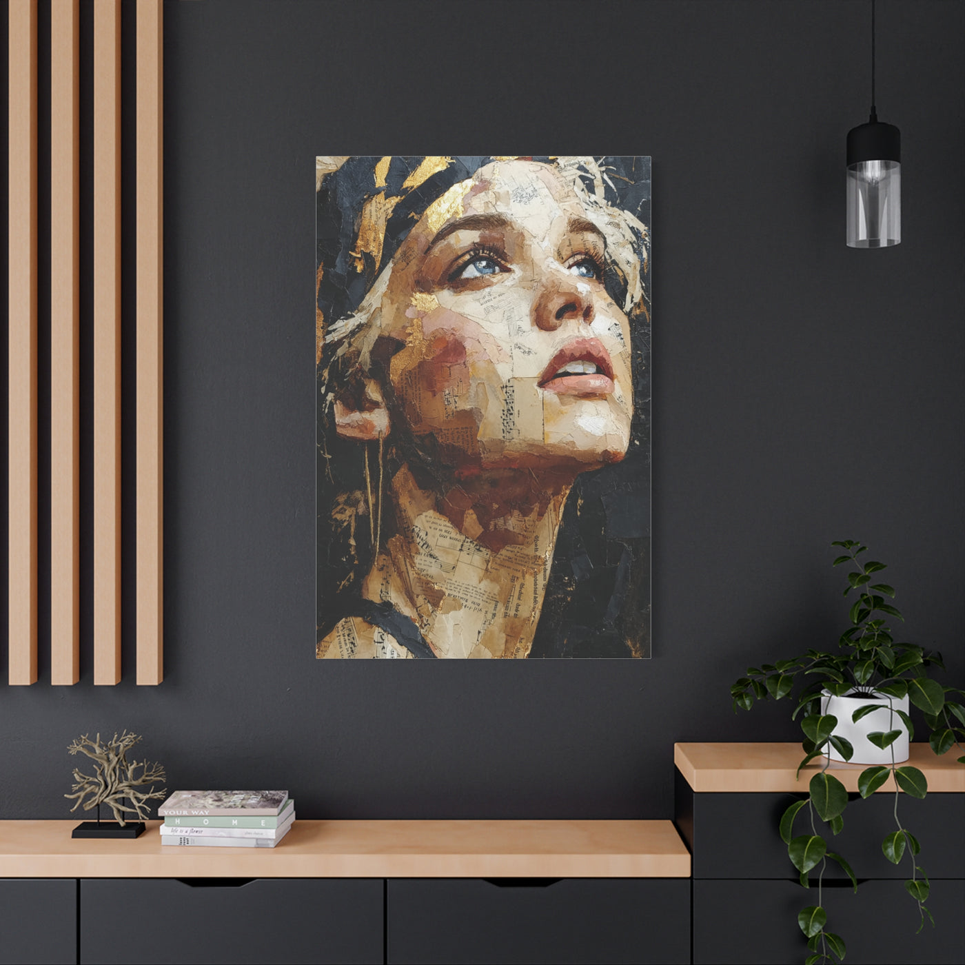 Golden Light Portrait Collage Wall Art & Canvas Print