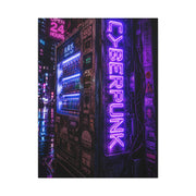 Cyberpunk Neon Vending Machine Street Wall Art & Canvas Print