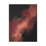 Red and Black Smoky Luxury Abstract Wall Art & Canvas Print