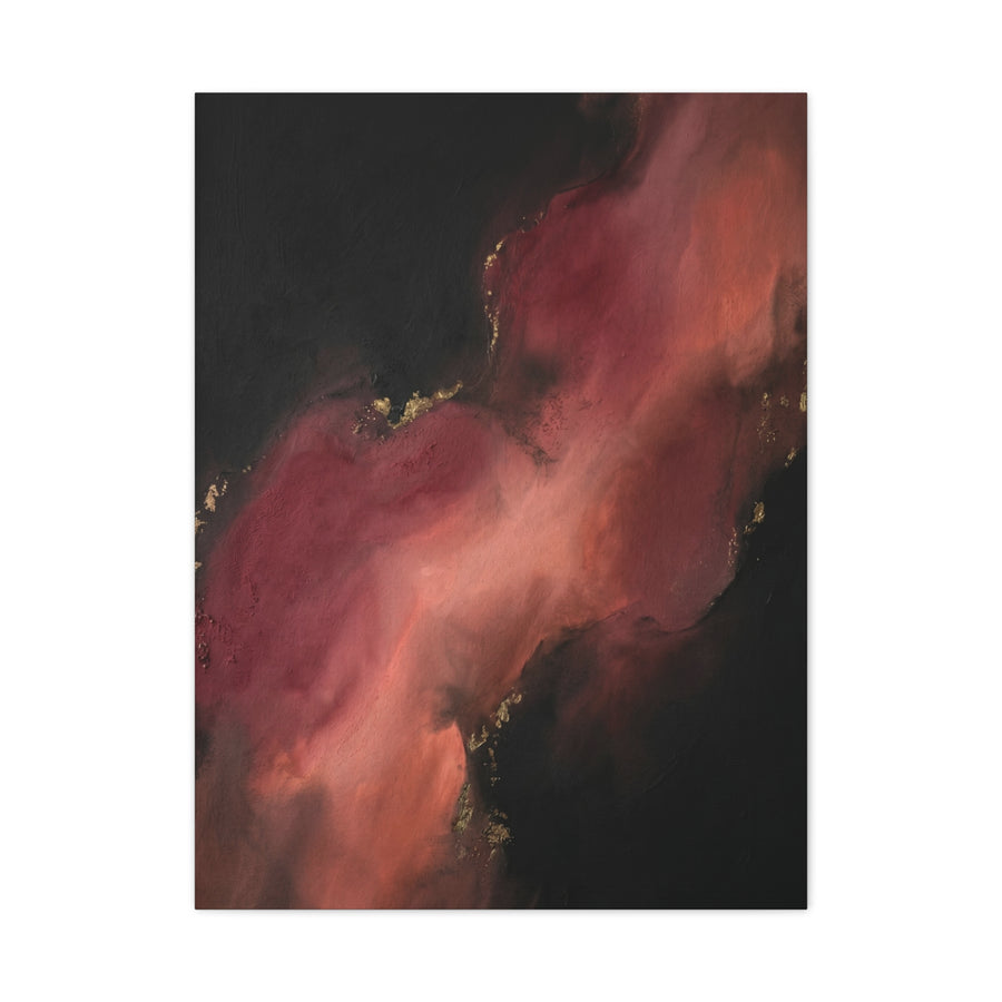 Red and Black Smoky Luxury Abstract Wall Art & Canvas Print