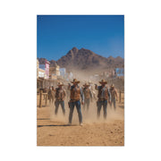 Frontier Gunslingers Western Street Standoff Wall Art & Canvas Print