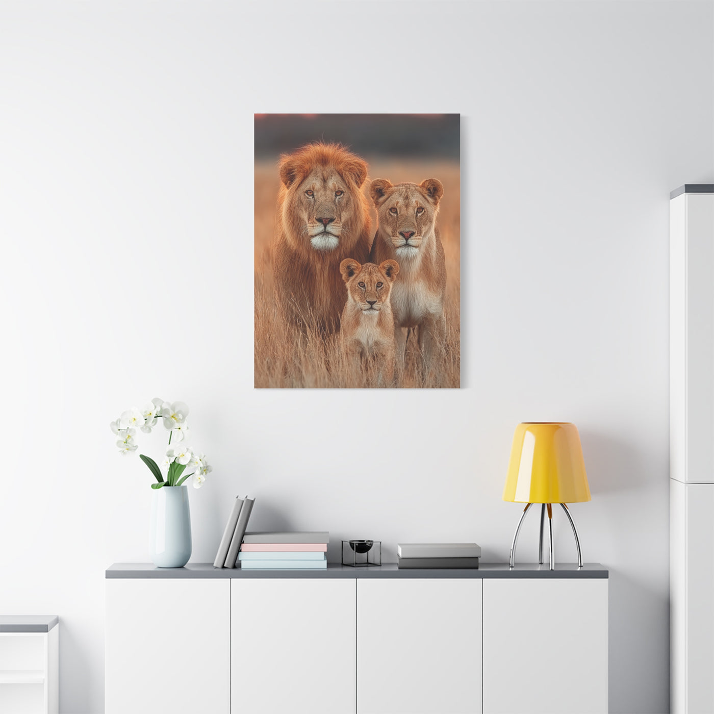 Lion Family Portrait Unity Wall Art & Canvas Print