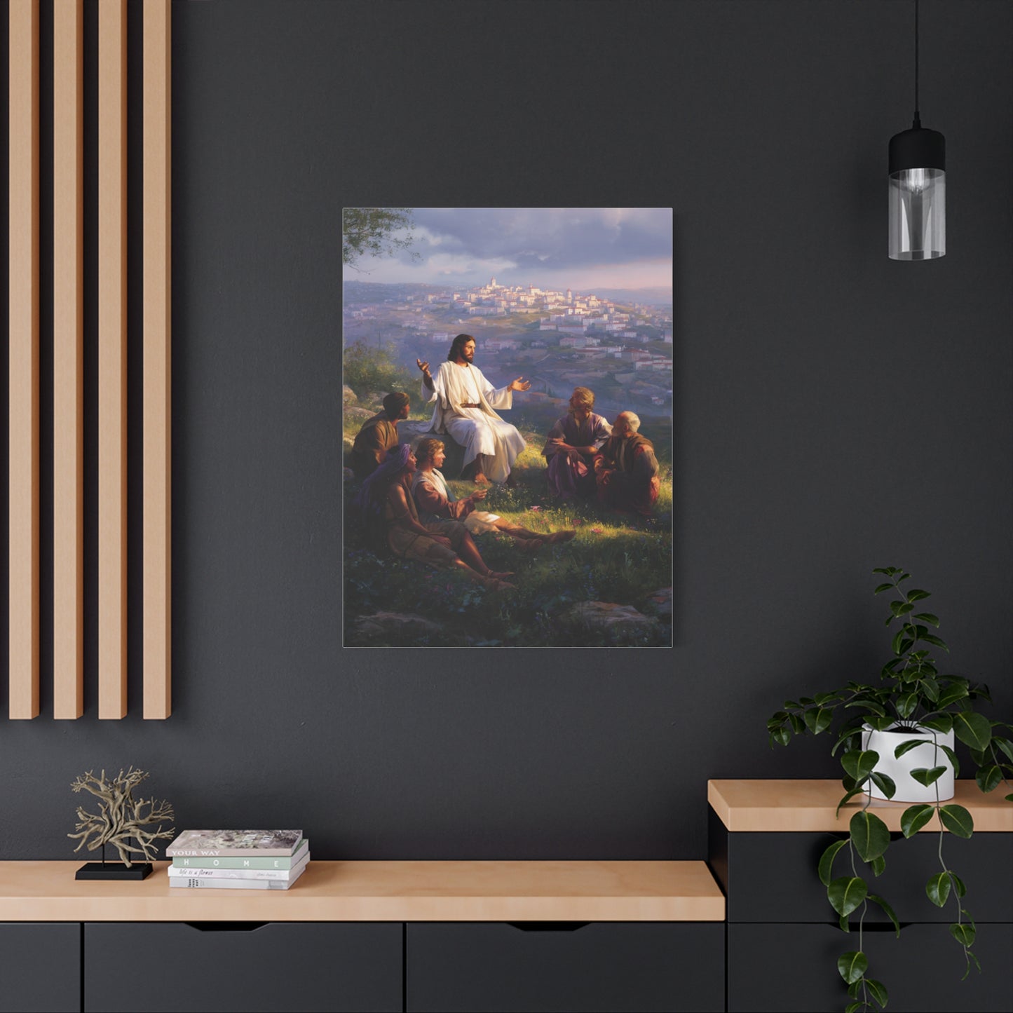 Christ Teaching the Disciples Above Jerusalem Wall Art & Canvas Print