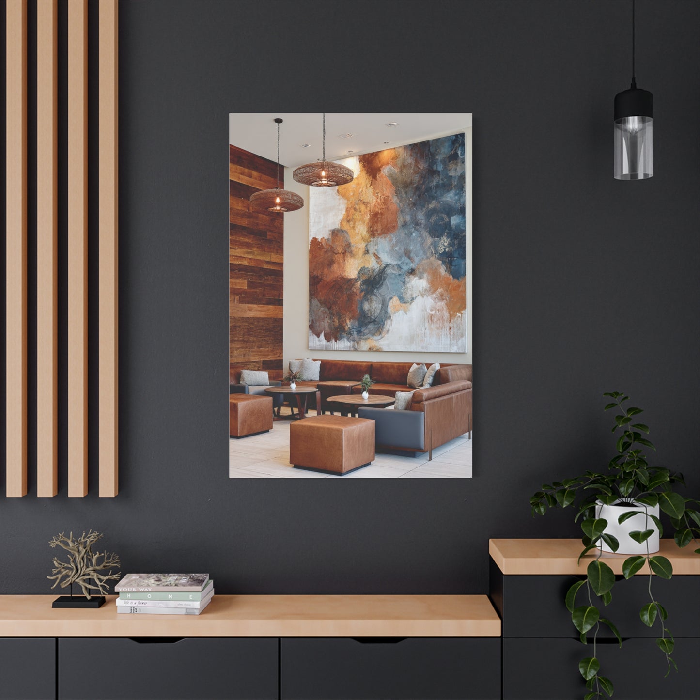 Luxury Earth Abstract Hotel Lobby Wall Art & Canvas Print