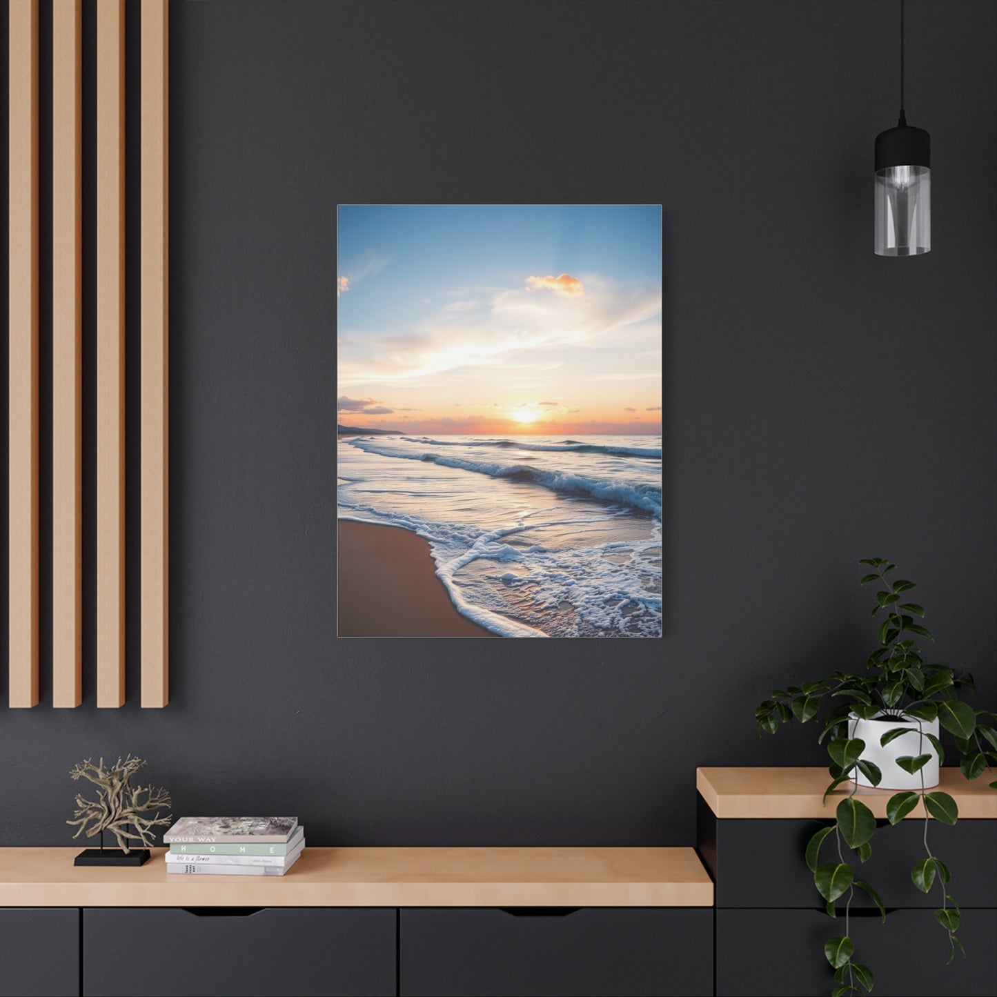 Beach Sunrise and Sunset Art Supreme Canvas Wall Art & Canvas Print