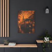 Historic Streetcar Jazz Sunset Wall Art & Canvas Print