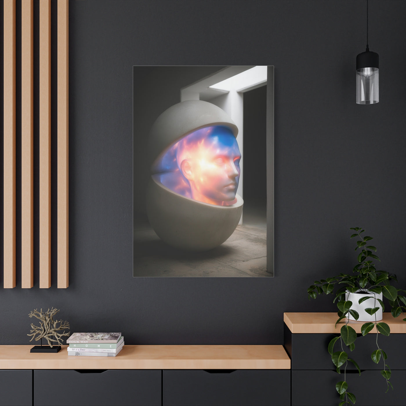 Surreal Cosmic Mind Sculpture Wall Art & Canvas Print