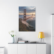 Golden Gate Bridge Through Morning Fog Wall Art & Canvas Print