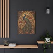 Ornamental Kalamkari Peacock Wall Art & Canvas Print
