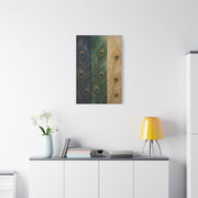 Peacock Feather Triptych Harmony Wall Art & Canvas Print