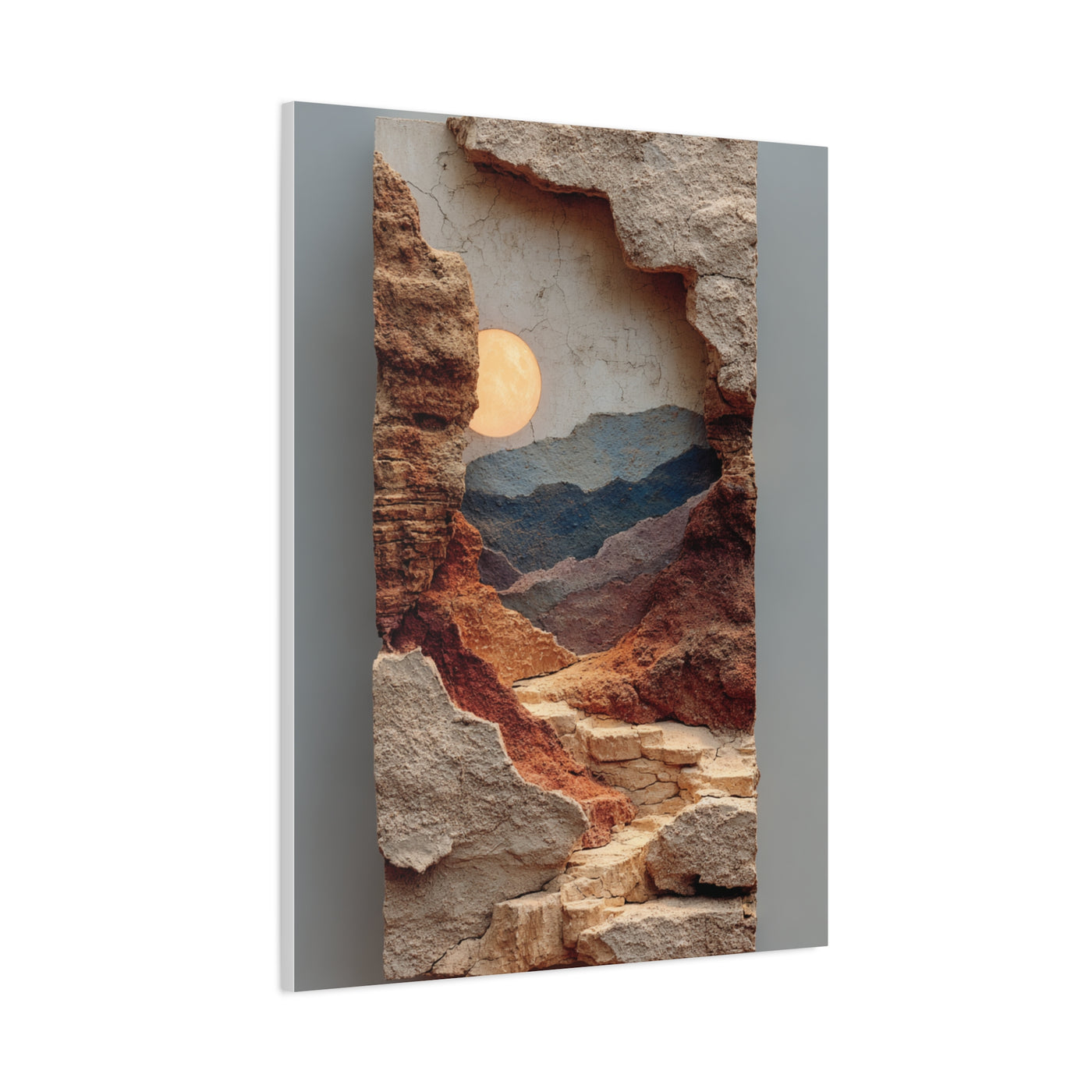 Sculptural Desert Window Relief Wall Art & Canvas Print