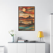 Fused Glass Desert Mirage Southwest Wall Art & Canvas Print