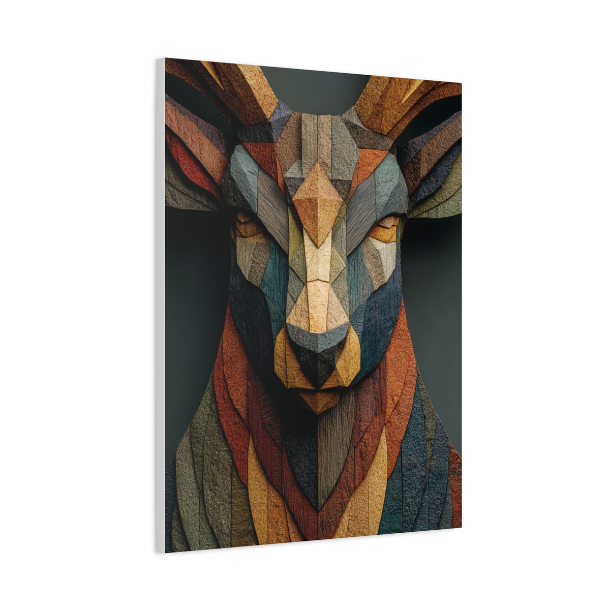 Geometric Mosaic Stag Wall Art & Canvas Print