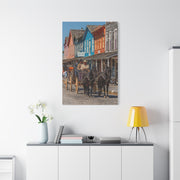 Frontier Stagecoach Arrival Wall Art & Canvas Print