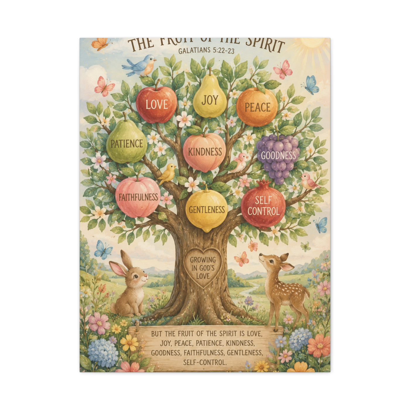 Fruit of the Spirit Children’s Scripture Wall Art & Canvas Print