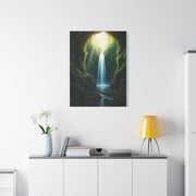 Sunlit Waterfall Sanctuary Wall Art & Canvas Prints