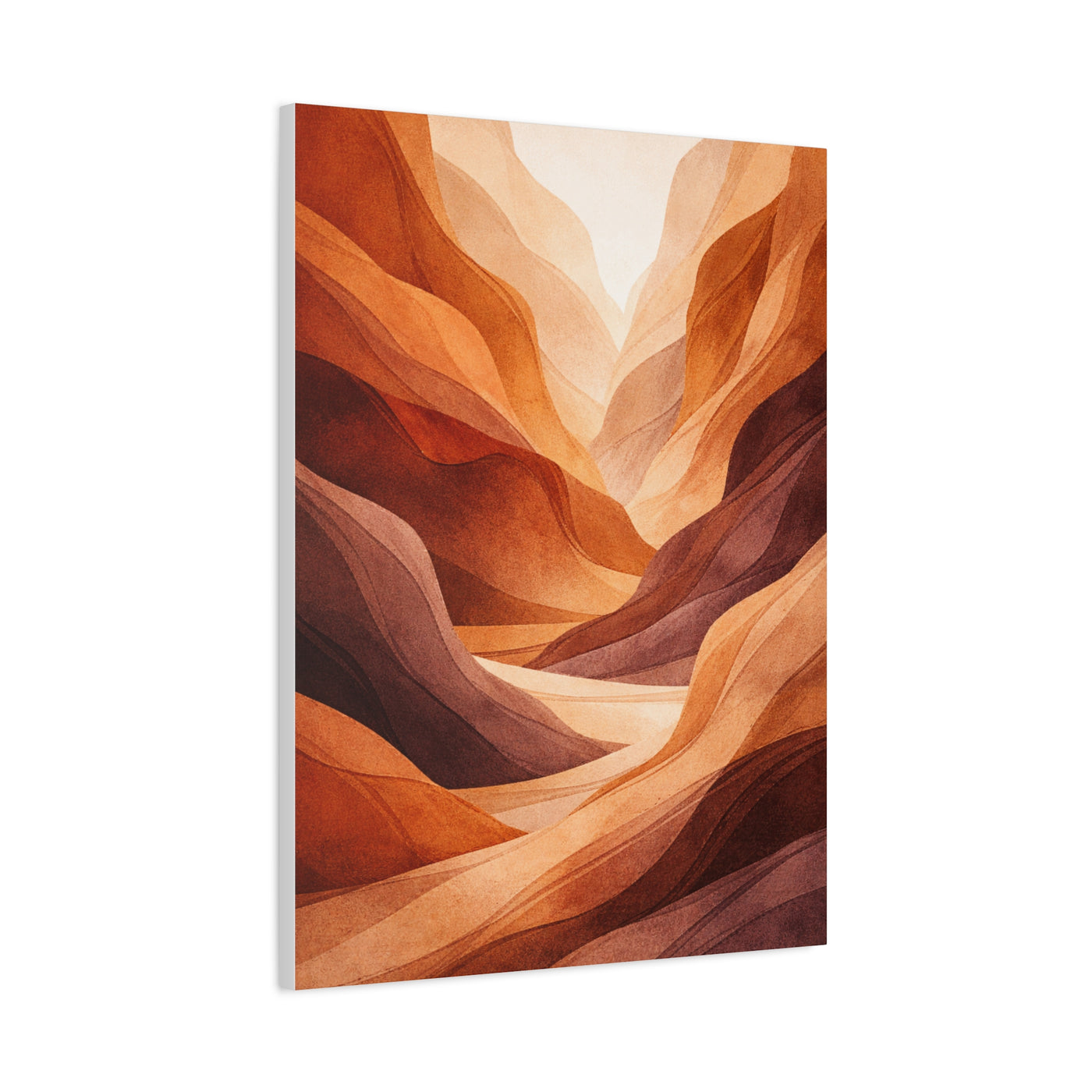 Terracotta Canyon Abstract Landscape Wall Art & Canvas Print