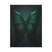 Symmetrical Emerald Butterfly Portrait Wall Art & Canvas Prints