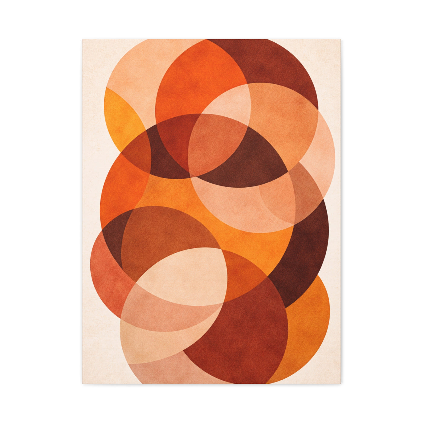 Overlapping Orange Circle Composition Wall Art & Canvas Print