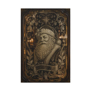 Victorian Etched Mirror Santa Wall Art & Canvas Print