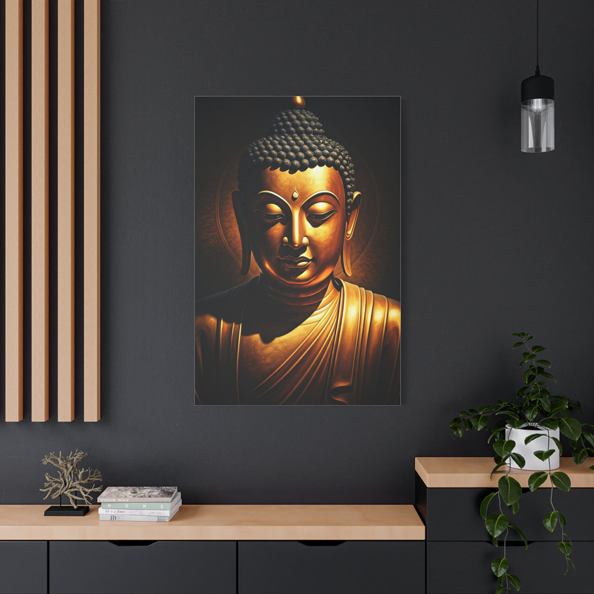 Candlelit Buddha Tranquility Wall Art & Canvas Prints